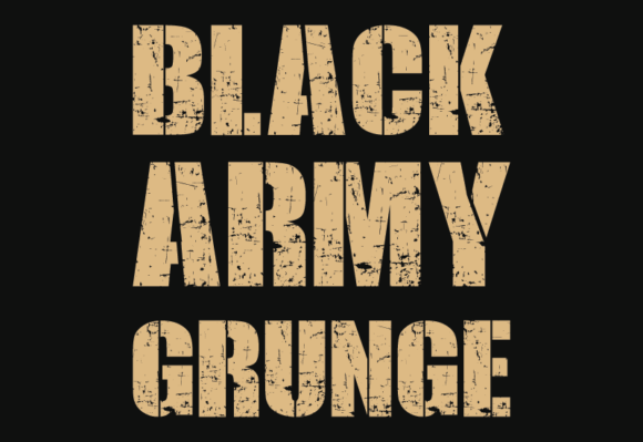 Black Army Grunge Font