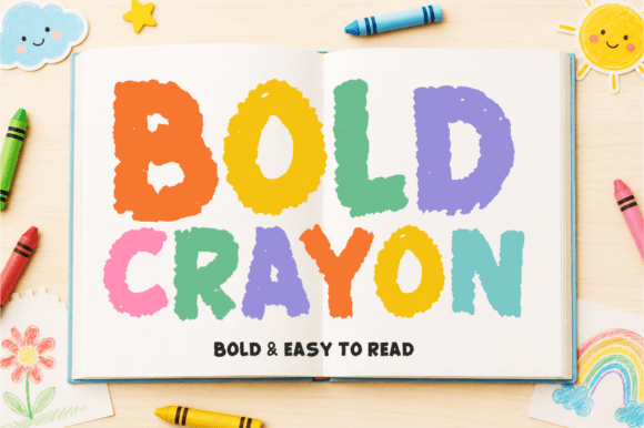 Bold Crayon Font for Creative Brands