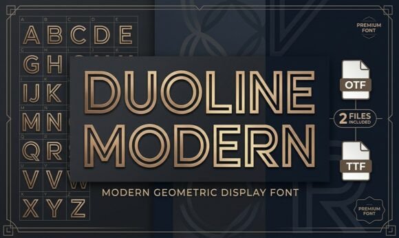 Duoline Modern Font
