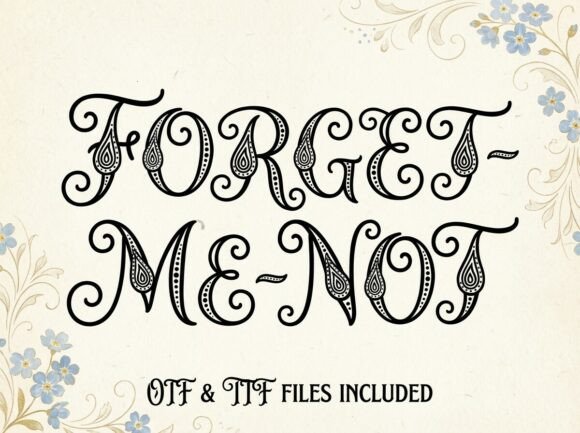 Forget-me-not Font for Creative Makers