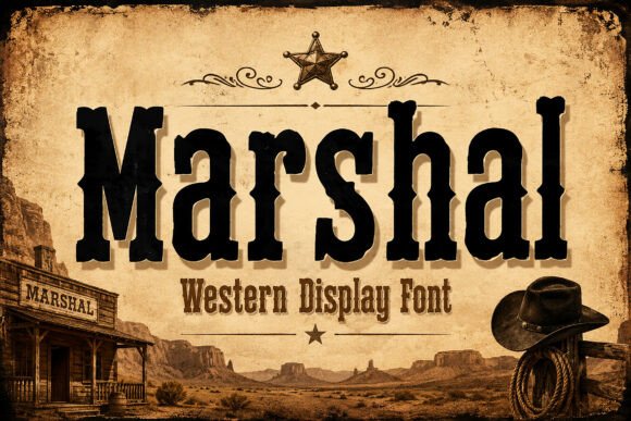 Marshal Font – Western Display Style