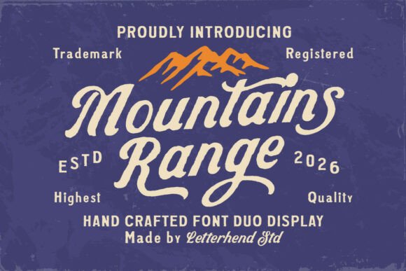 Mountains Range Duo Font