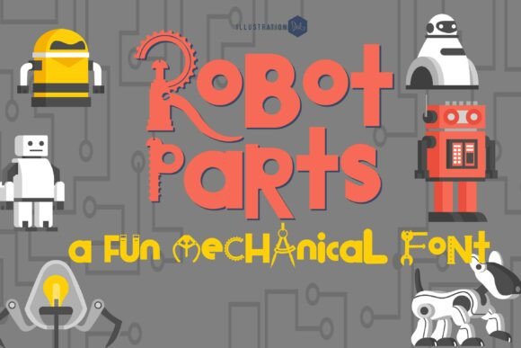 Robot Parts Font