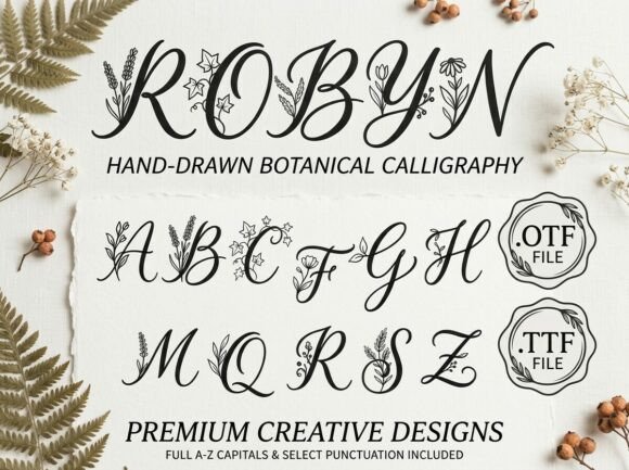 Robyn: A Botanical Display Font