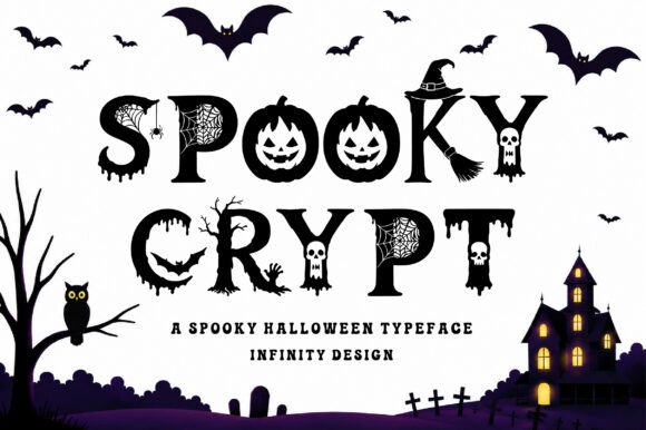 Spooky Crypt Font for Halloween Web Design