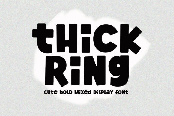 Thick Ring Font for Creative Projects