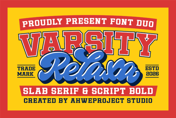 Varsity Relaxa Font for Creative Projects