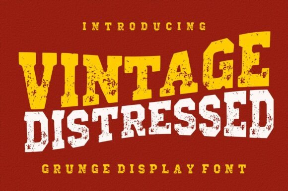 Vintage Distressed Font for Creative Makers