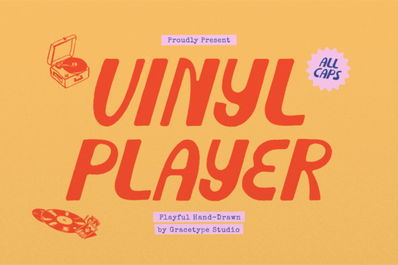 Vinyl Player Font for Retro Branding